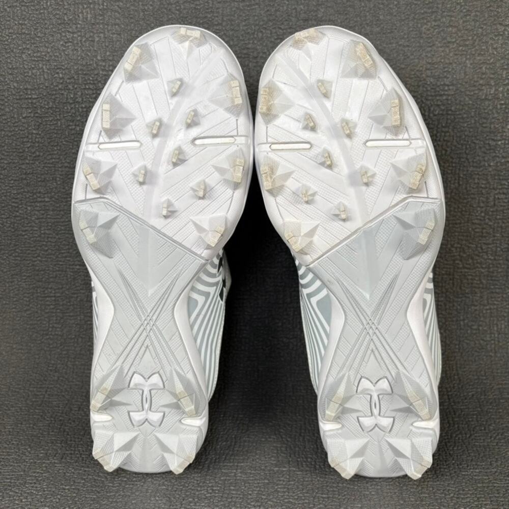 Under Armour Glyde RM 3022076-100 Size Women`s 7 White Grey Softball Cleats - Picture 7 of 8